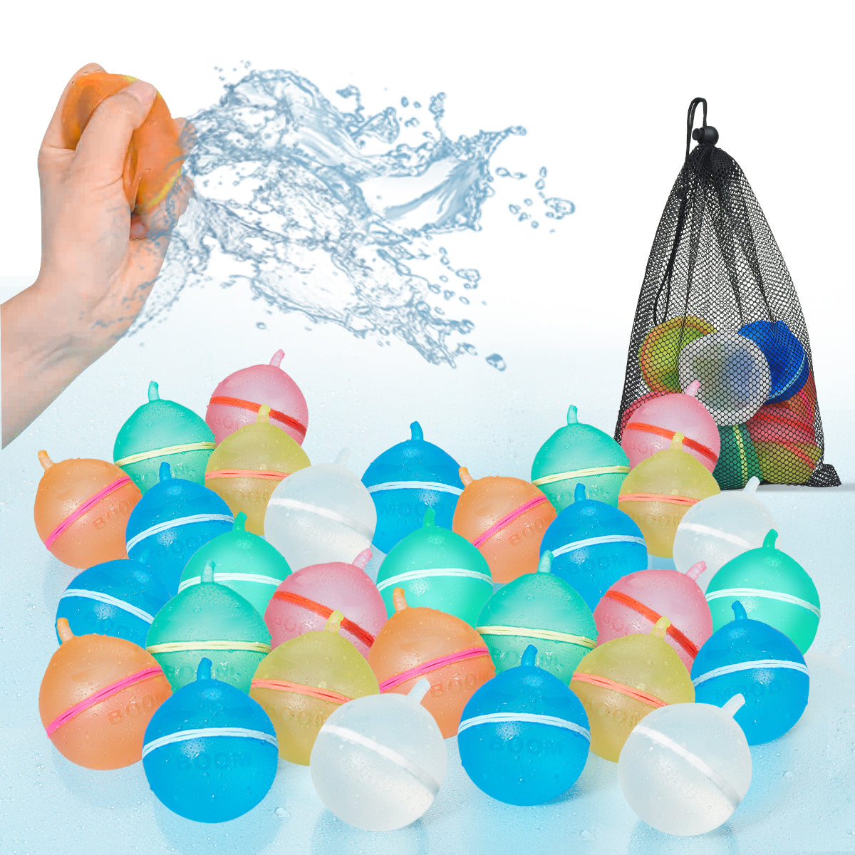 Reusable Water Balloons -Bomb 8/12/16/32/48 pcs