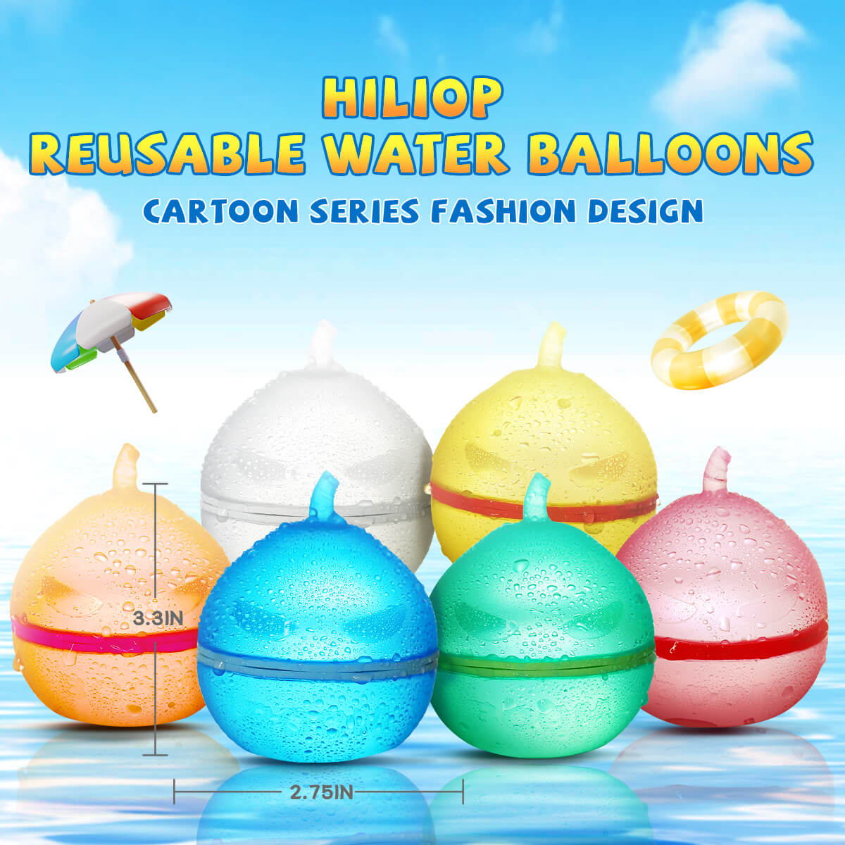 Reusable Water Balloons -Bomb 8/12/16/32/48 pcs
